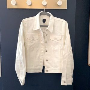 JCREW Factory denim jacket chalk white size medium